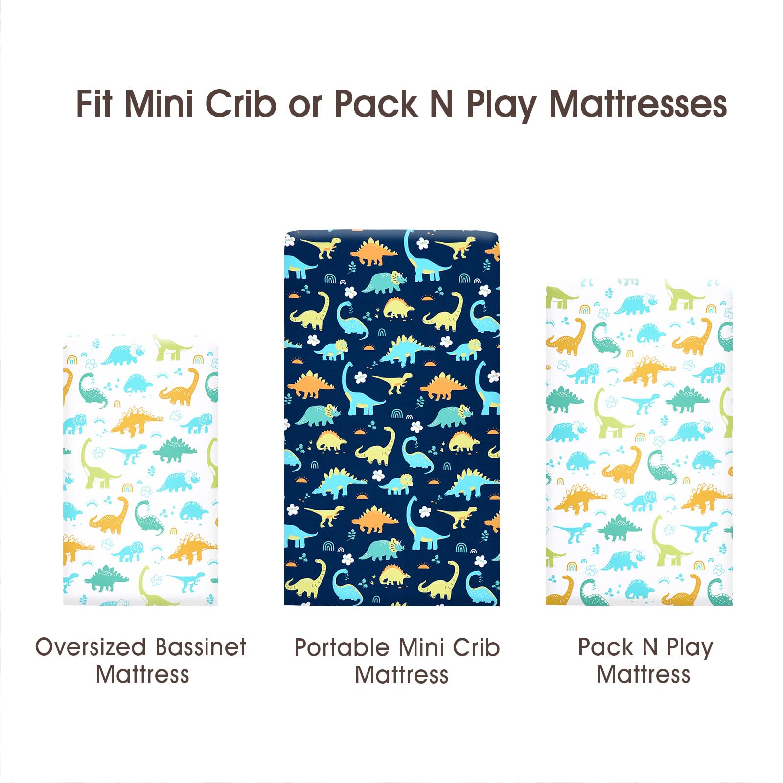 PHF bright dinosaur print adds playful nursery decor