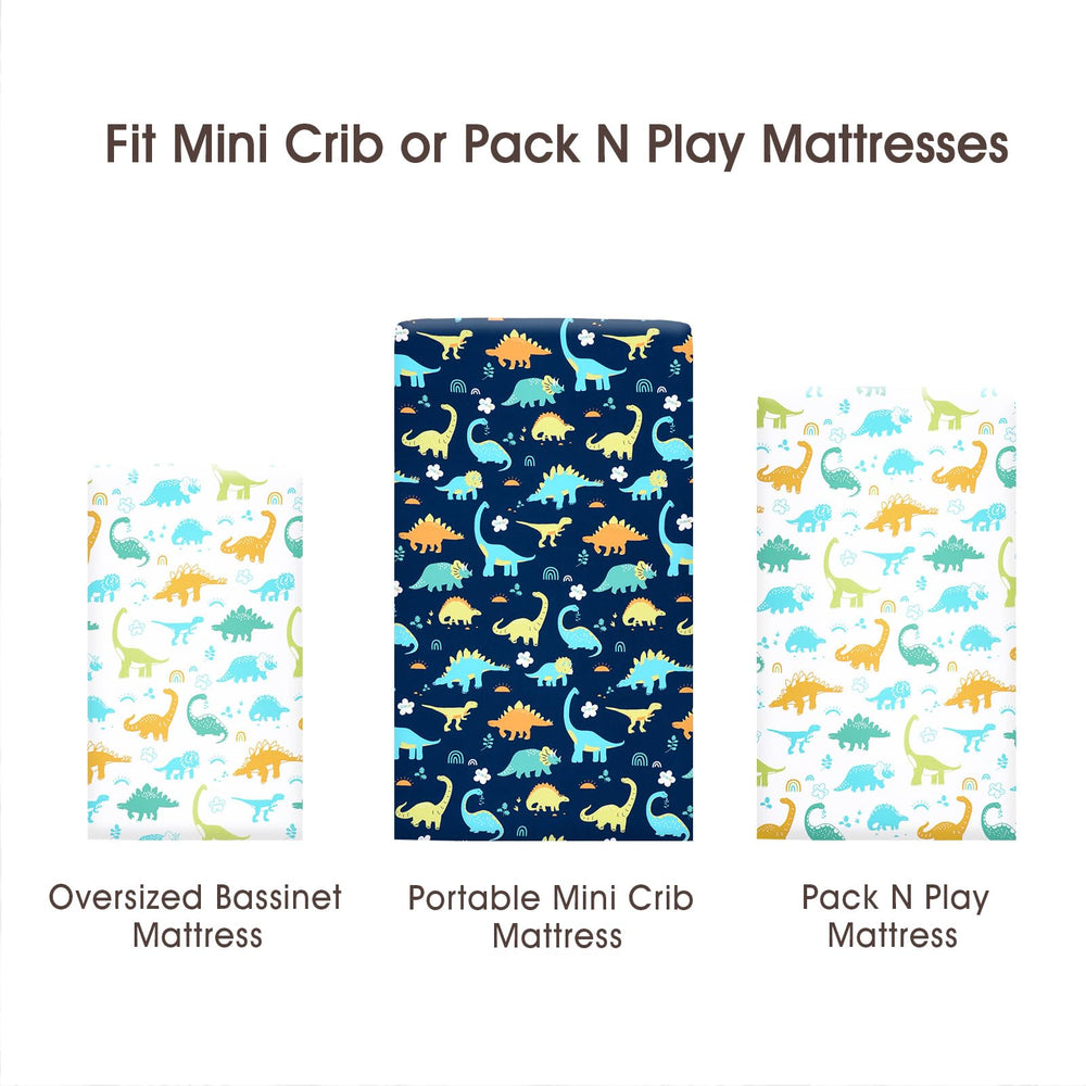 PHF bright dinosaur print adds playful nursery decor