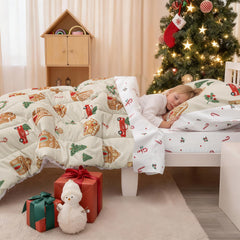 PHF comforter material close-up highlighting soft synthetic fabric and breathable warmth