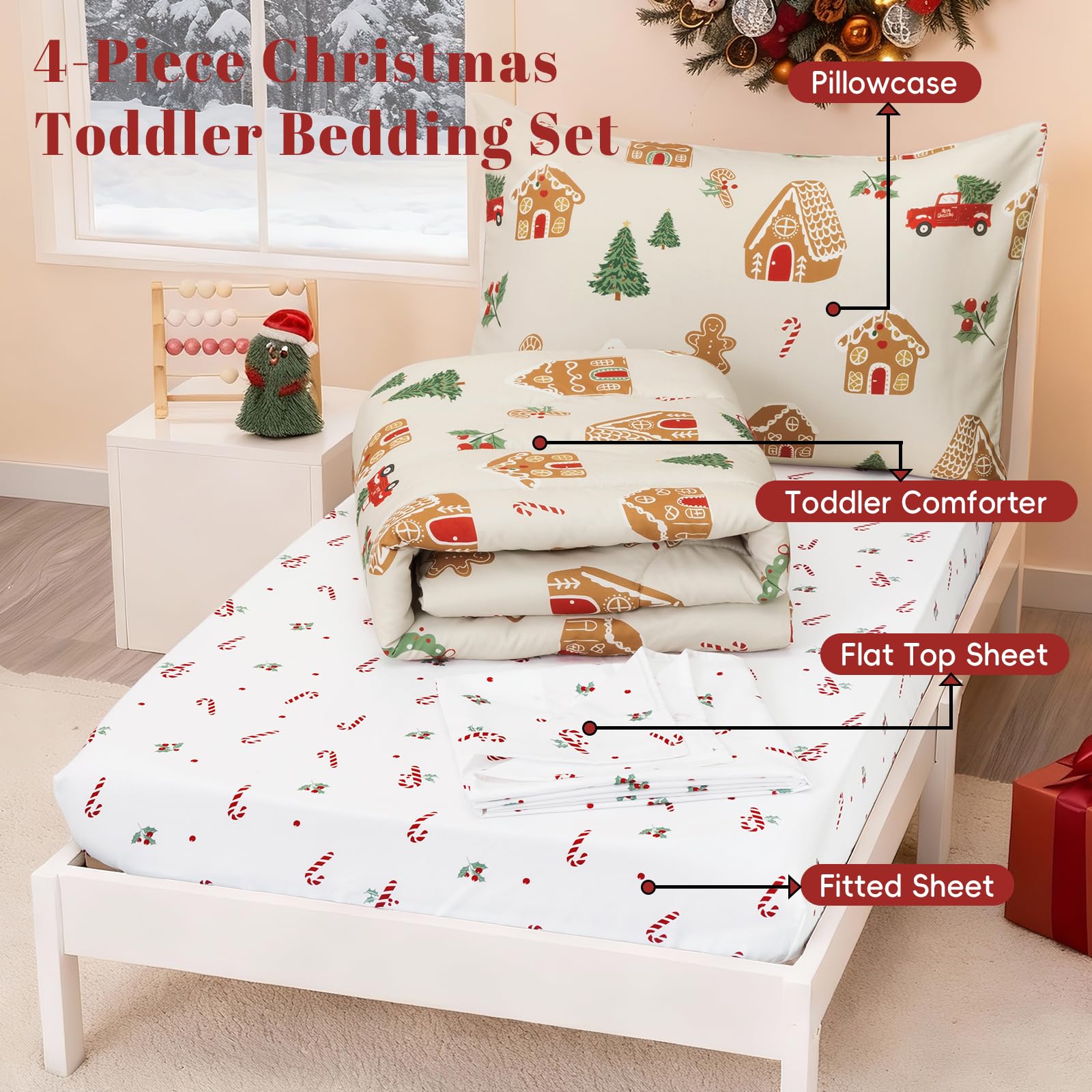 PHF bedroom scene showing complete 4-piece set in a cozy crib