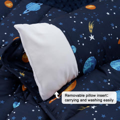 PHF nap mat with Minky blanket offers soft, cozy rest.