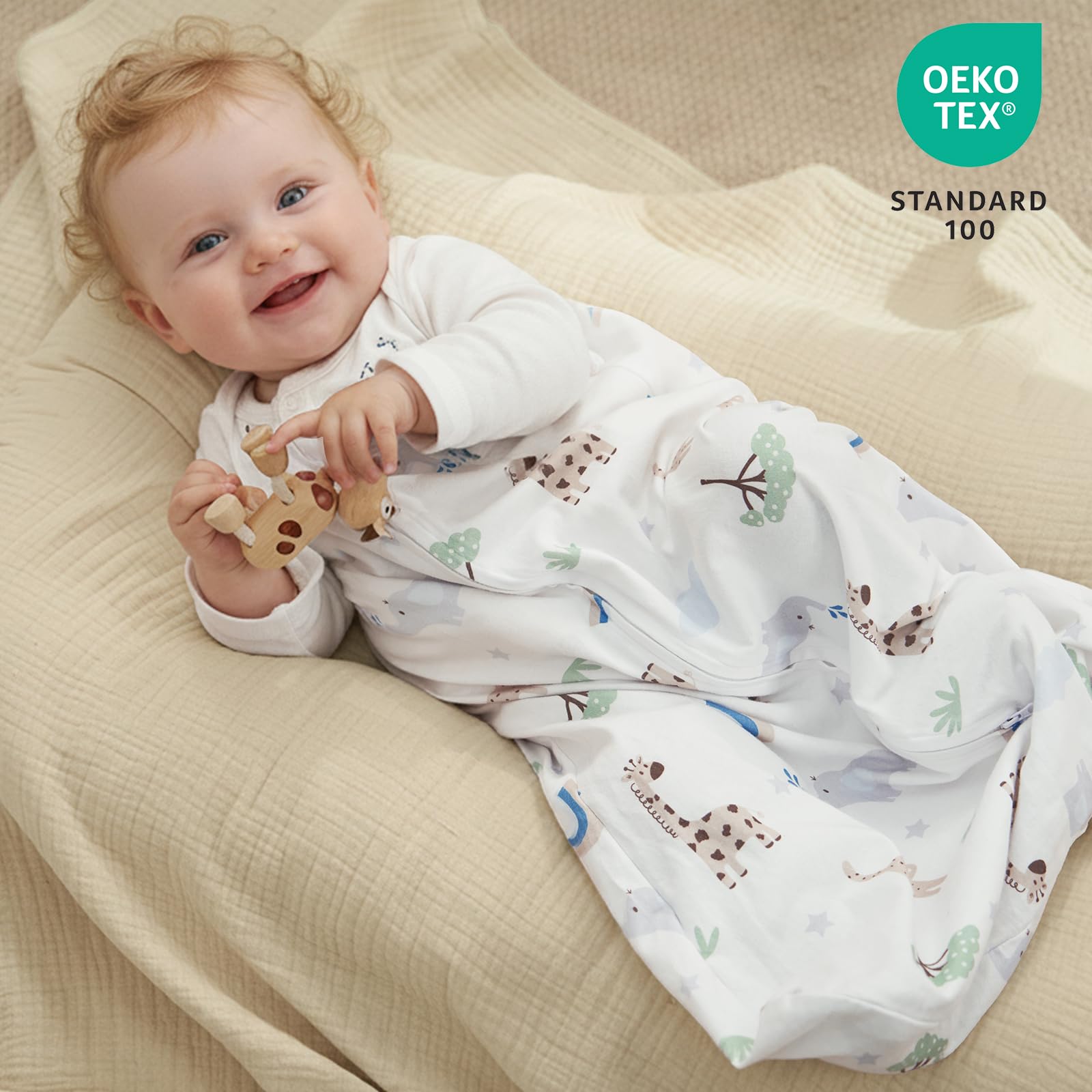 PHF 2-pack organic cotton sleep sacks offer versatile daily wear.