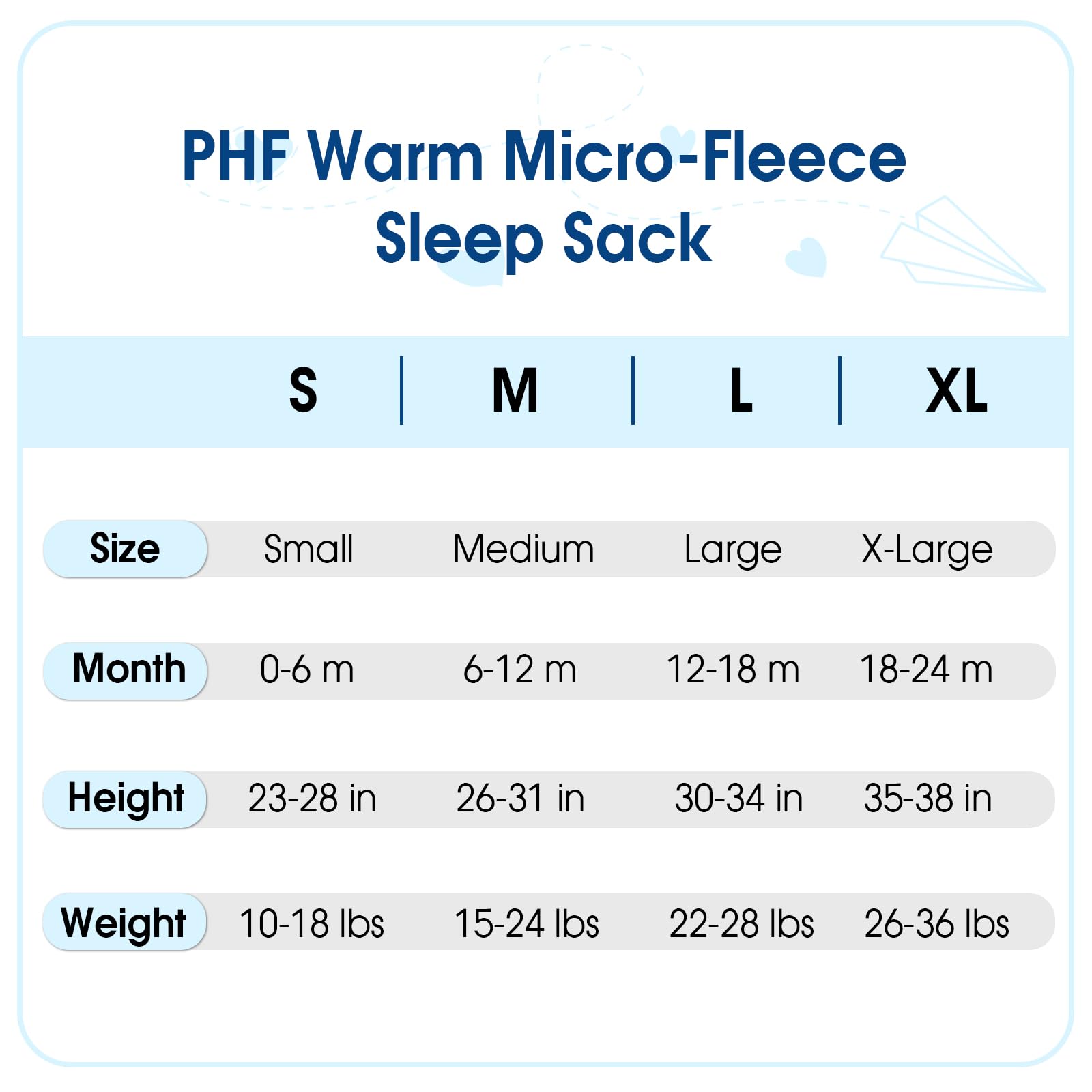 PHF two-way zipper sleep sack enables easy diaper changes