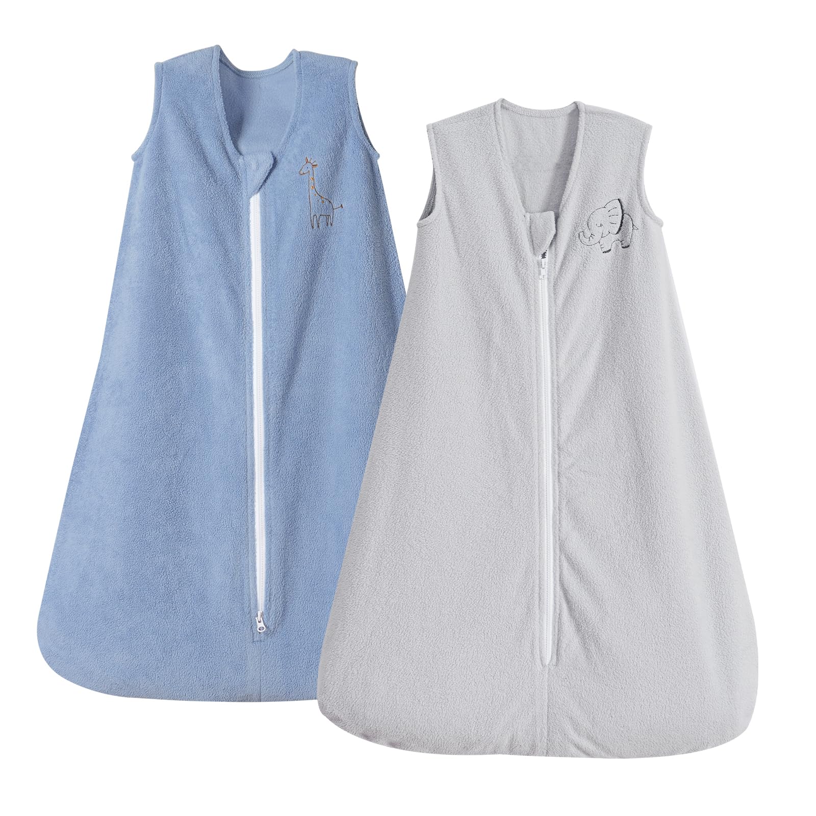 PHF warm micro-fleece baby sleep sack in grey for cozy daytime naps