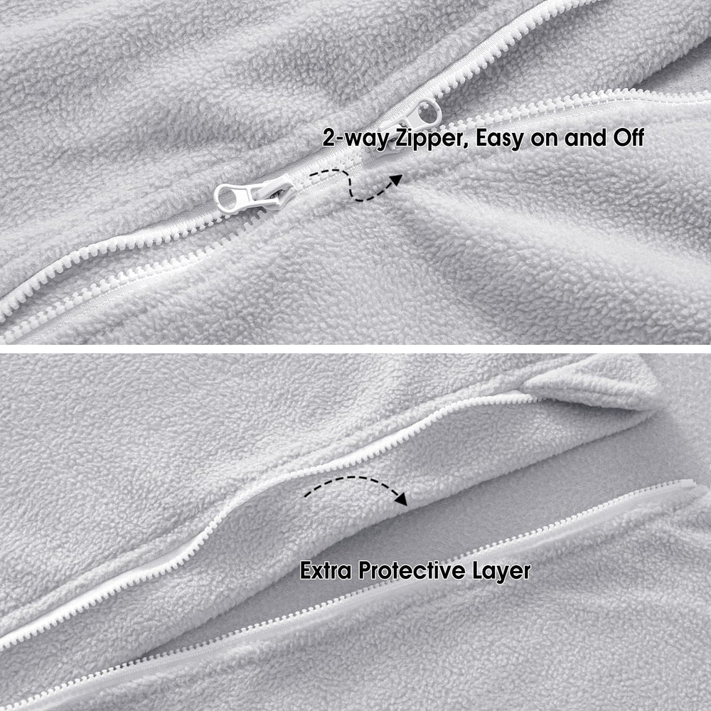 PHF blue side view sleep sack, roomy fit for movement.