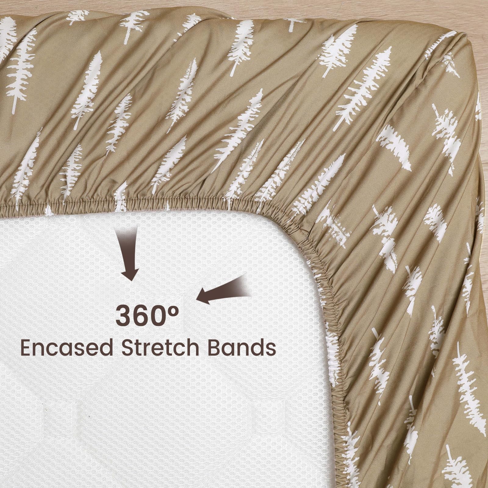 PHF Woodland sheets on a standard crib mattress demonstrate easy everyday use.
