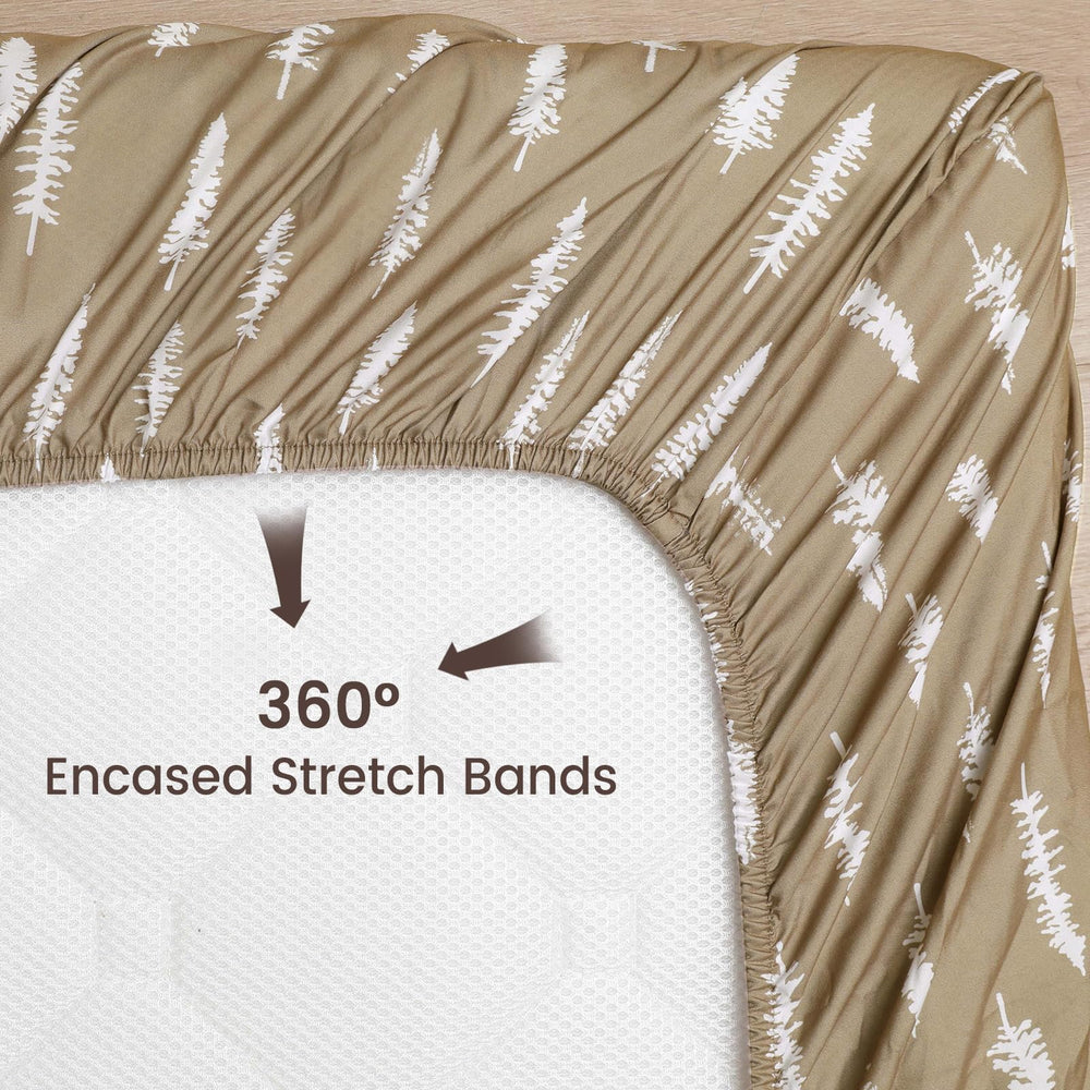 PHF Woodland sheets on a standard crib mattress demonstrate easy everyday use.