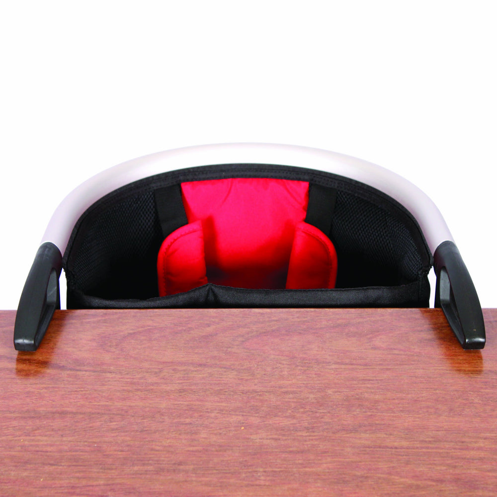Clamps on the phil&amp;teds Lobster fit table thickness from 0.8 to 3.75 inches.