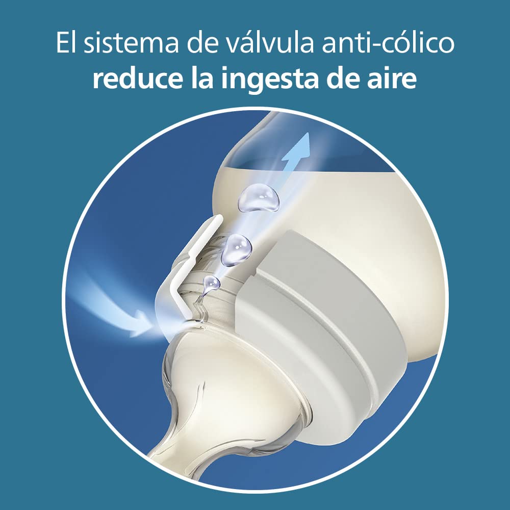 Philips AVENT 9oz Anti-Colic bottle with AirFree vent supports milk flow
