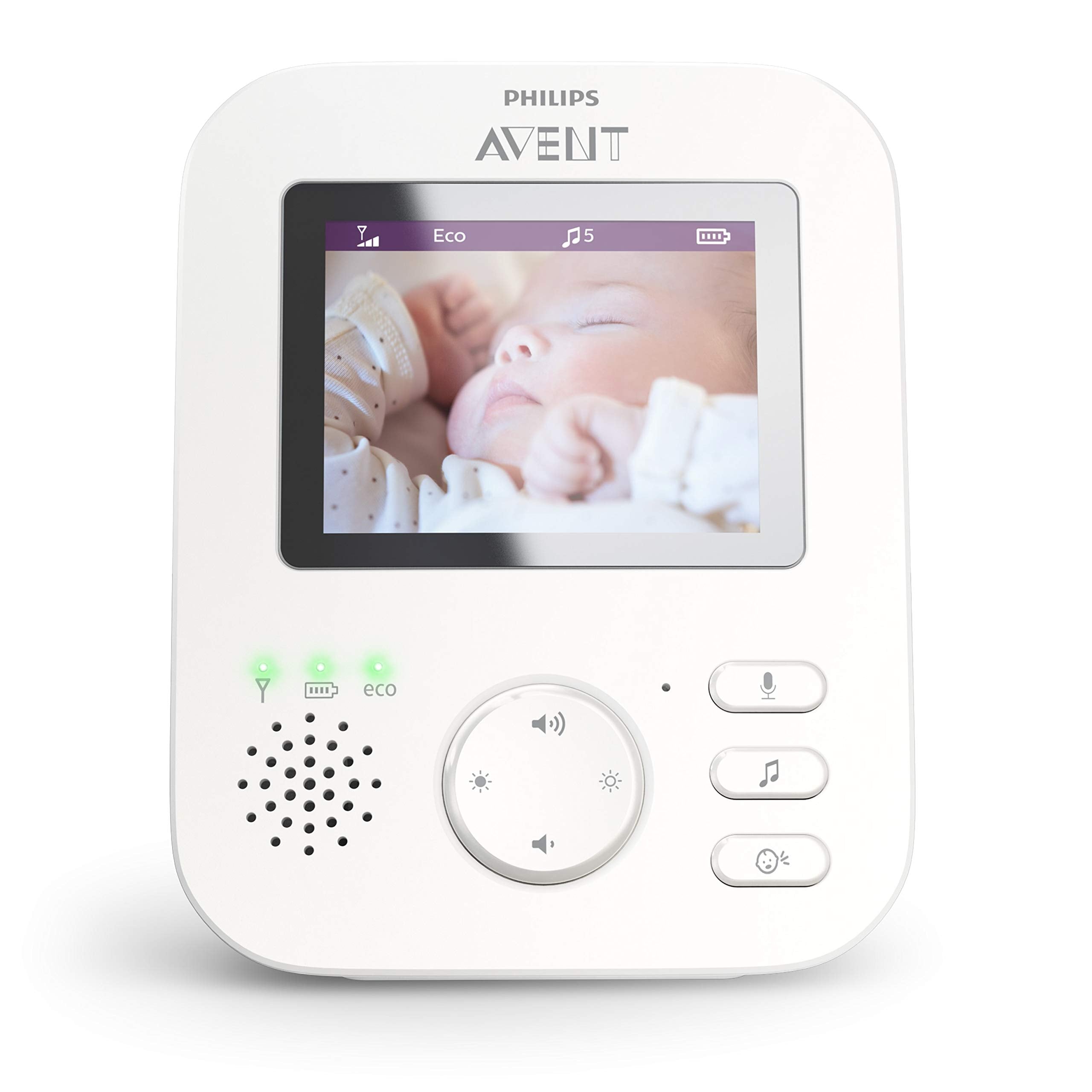 Philips Avent night vision view shows baby in darkness