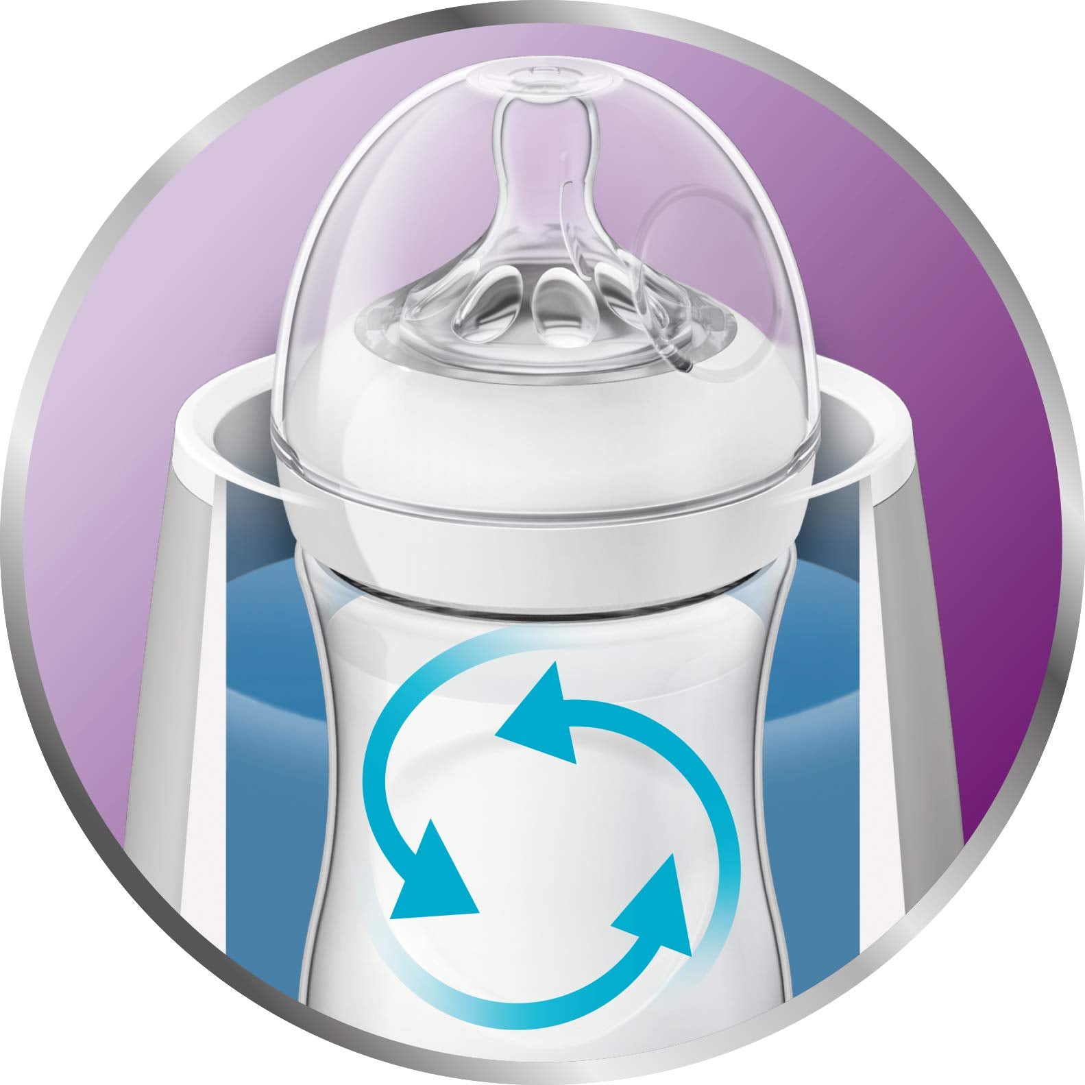 Philips Avent bottle warmer heats 4 ounces in about three minutes.