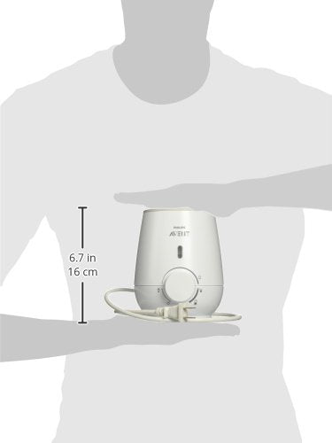 Philips Avent bottle warmer includes instruction guide for accurate timing.