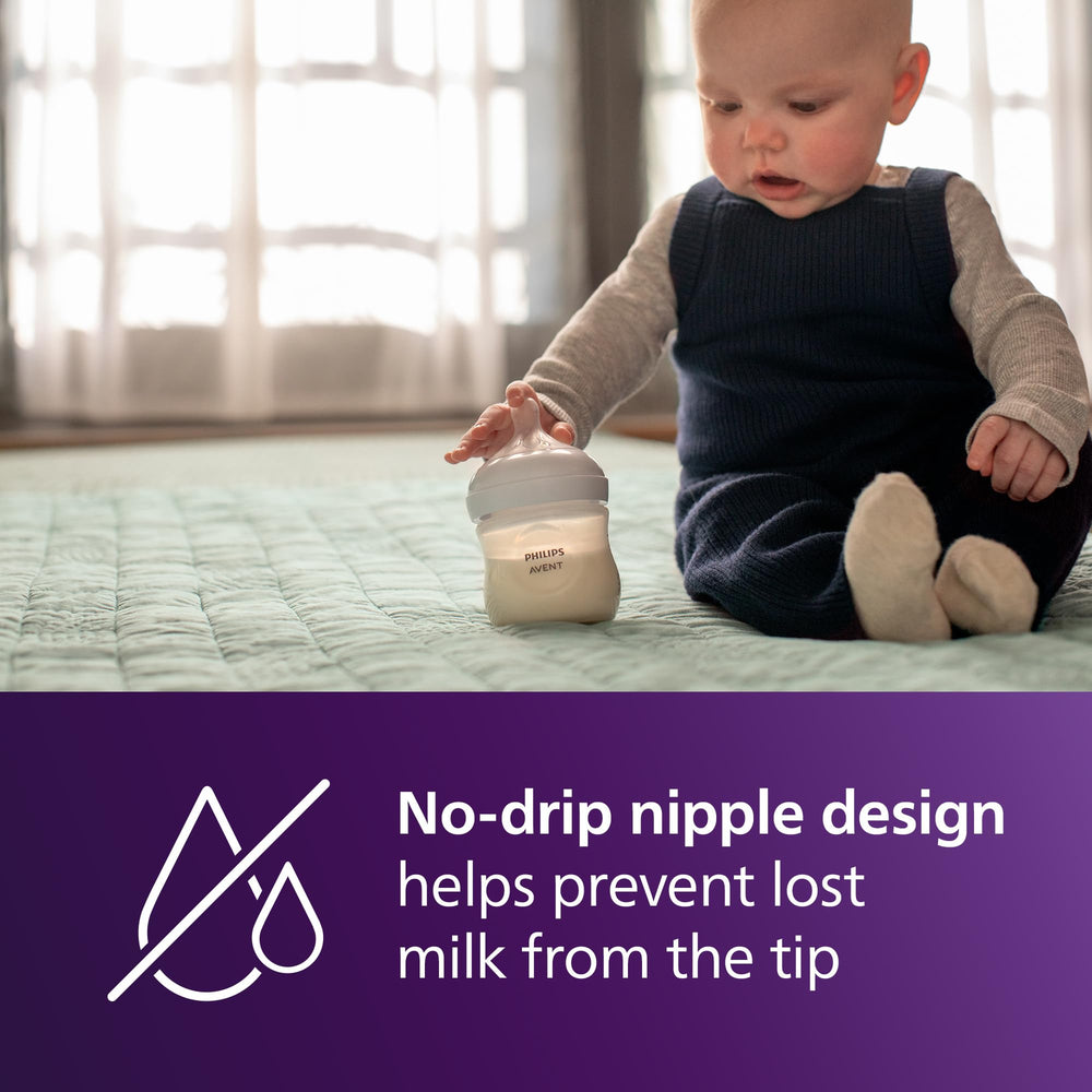 Philips Avent Natural bottle wide neck makes filling and cleaning easy.