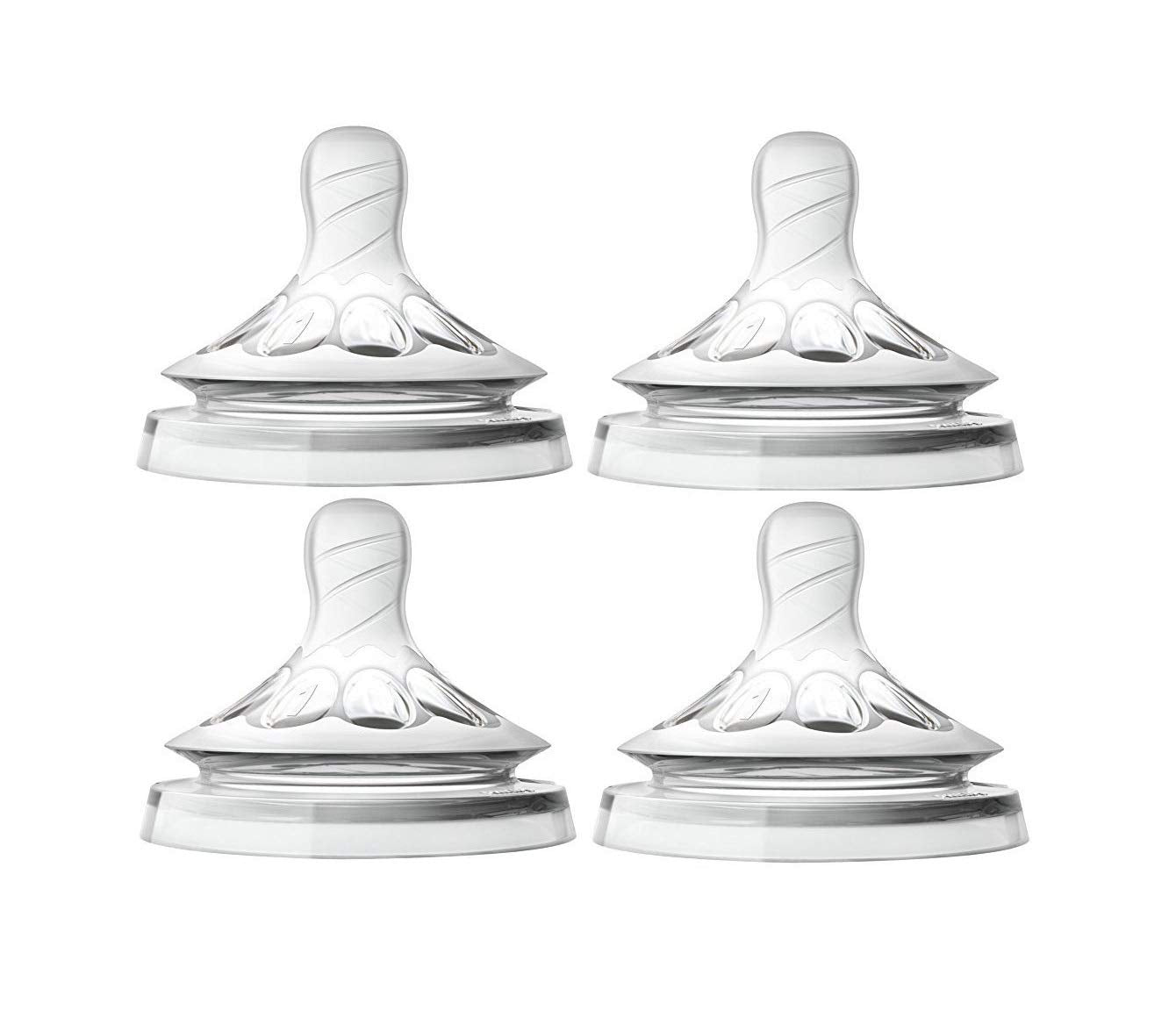 Philips Avent natural nipple with wide breast-shaped design for comfortable latching.
