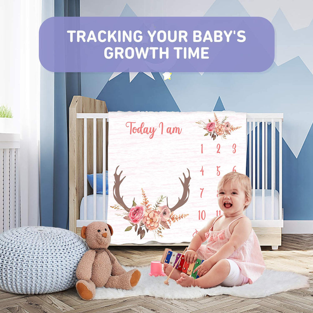 PHMOJEN 47x40 inch blanket fits newborns through 12 months for versatile uses.