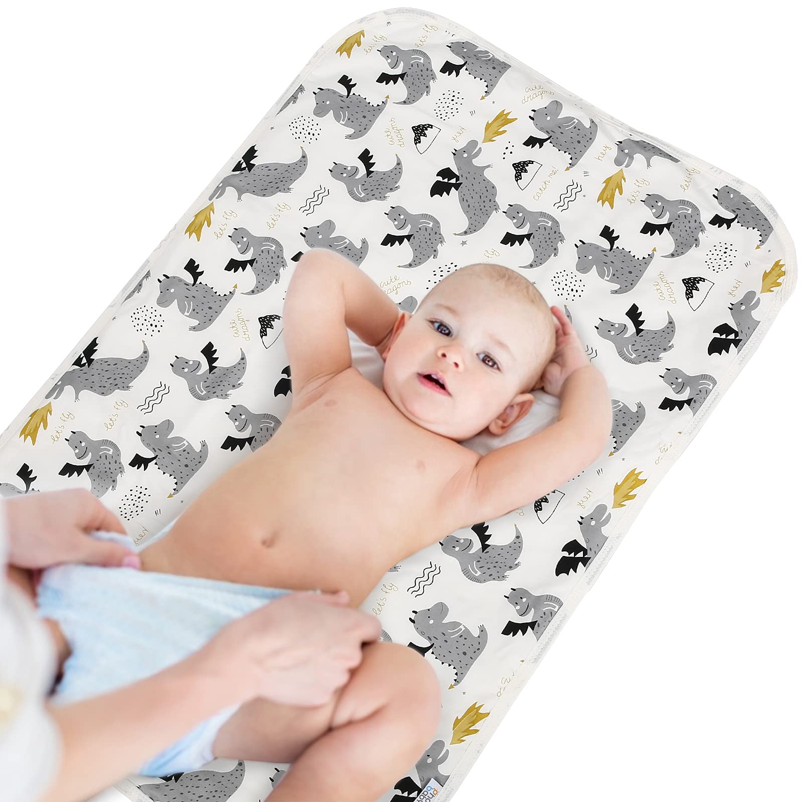 PHOEBUS BABY changing pad top view, full coverage for safe diaper changes.