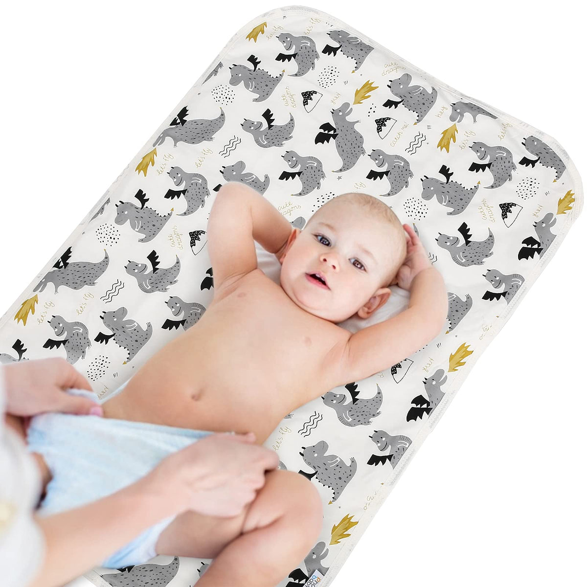 PHOEBUS BABY changing pad top view, full coverage for safe diaper changes.