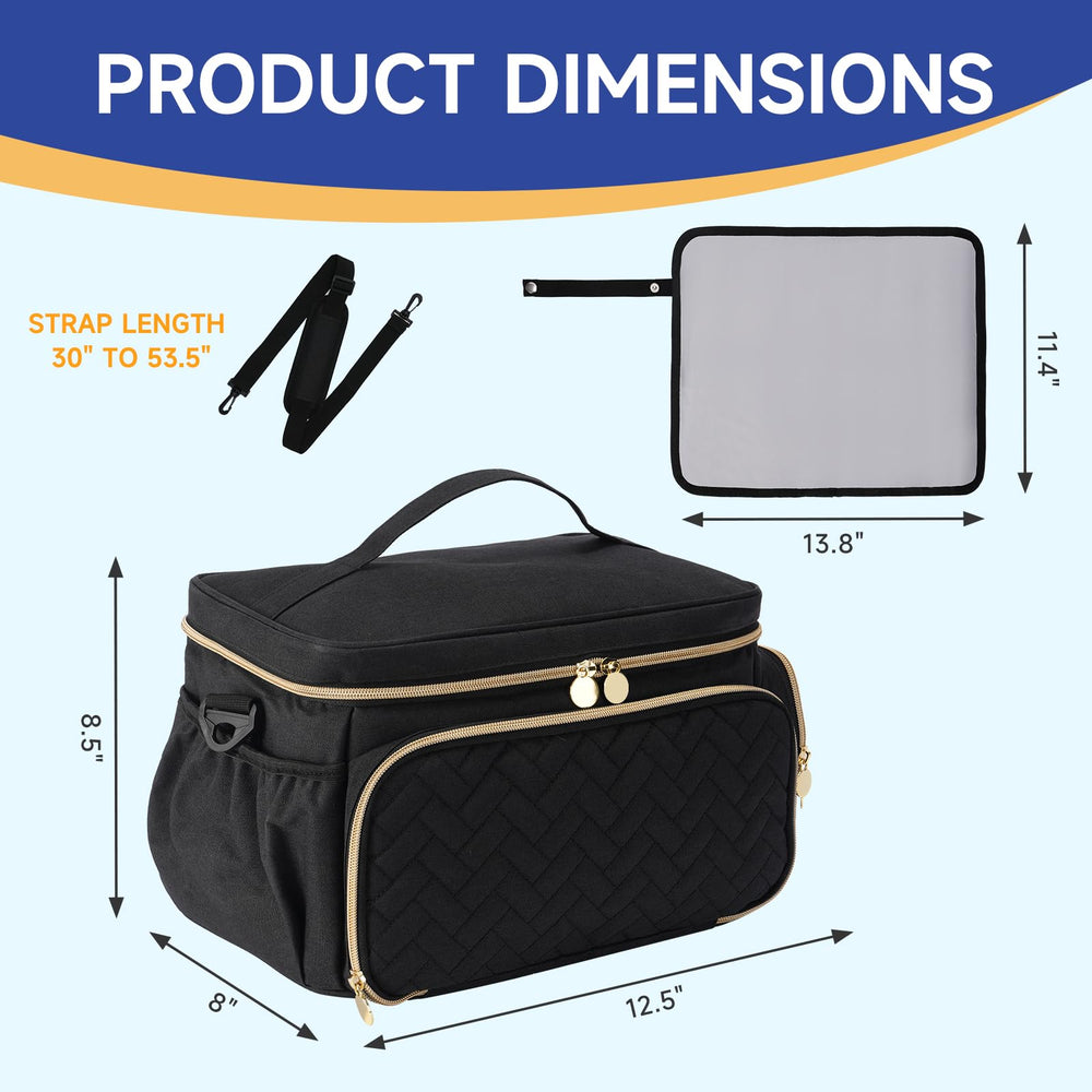 PHOEBUS BABY bag adjustable compartment fits Spectra S1/S2 for customizable space.