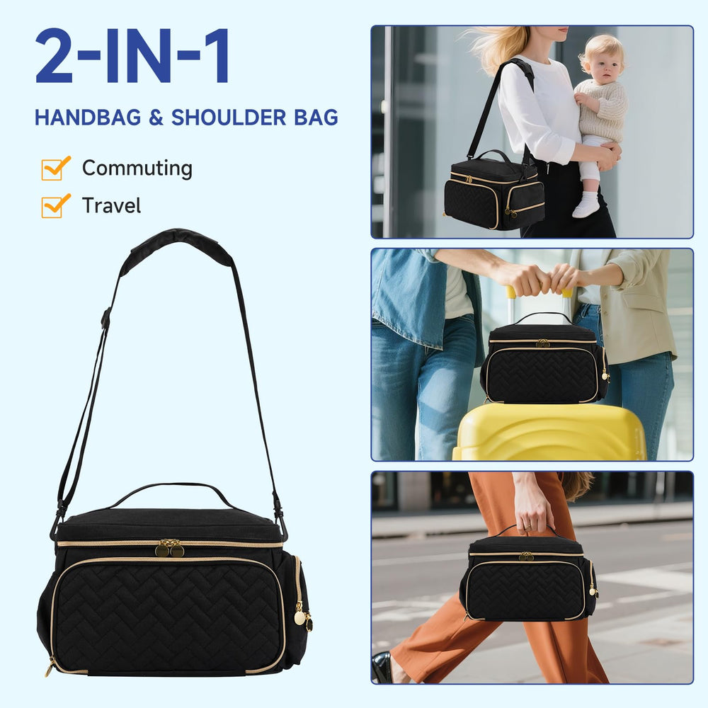 PHOEBUS BABY bag padded main compartment protects the pump during travel.