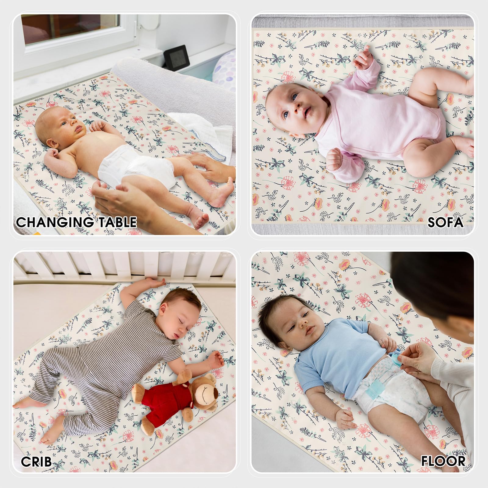 Phoebus Baby changing mat 20x28 inches provides ample space.