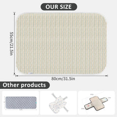 PHOEBUS BABY changing pad is easy to wipe clean after messes.