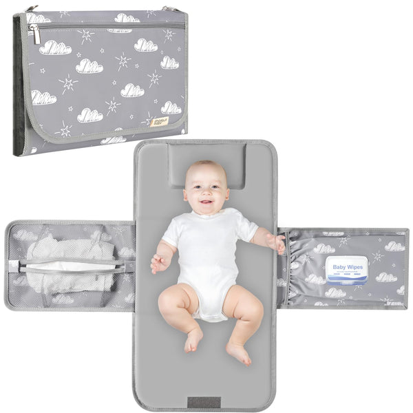 PHOEBUS BABY changing pad folded compact for travel and quick diaper changes.