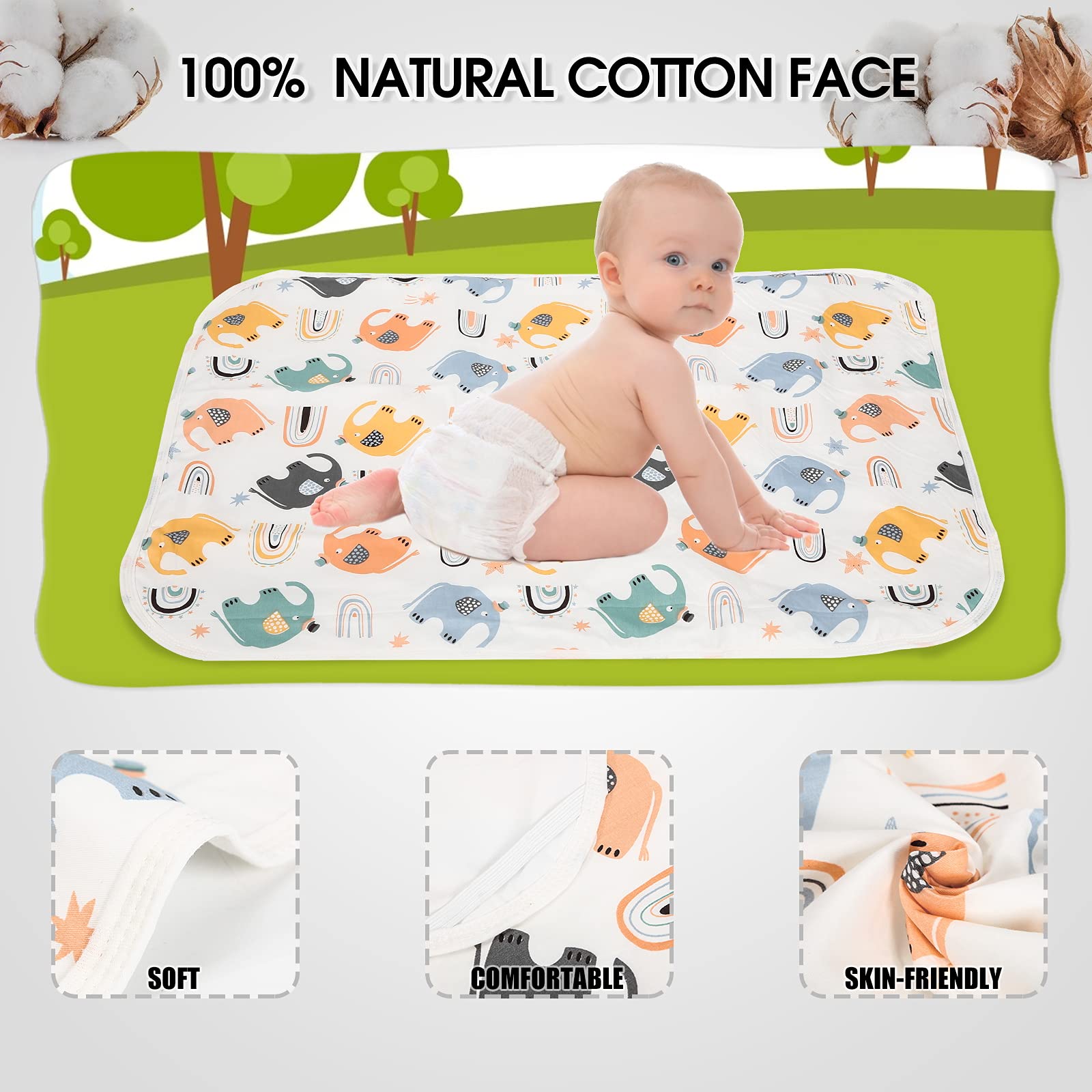 PHOEBUS BABY changing pad folded compact shows portable design for on-the-go use.