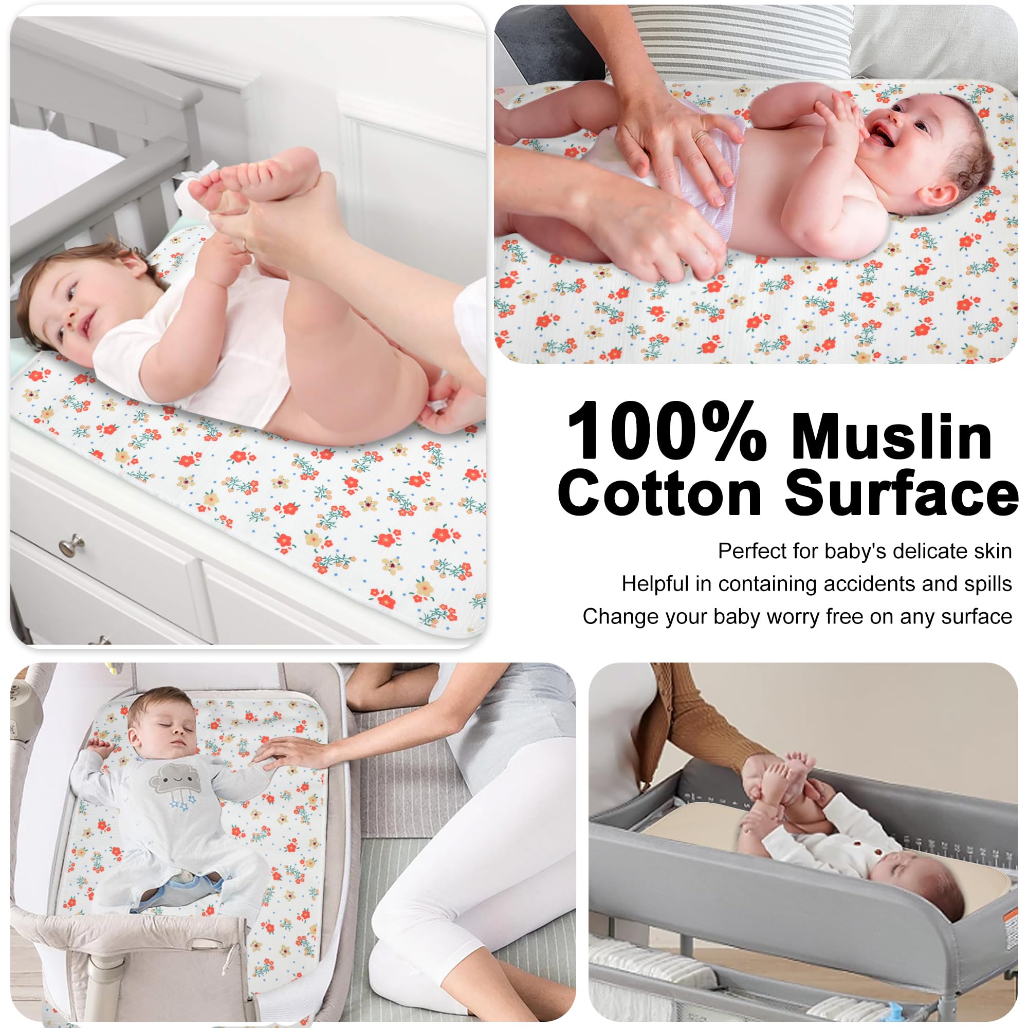 PHOEBUS BABY changing pad in crib setting shows versatile use
