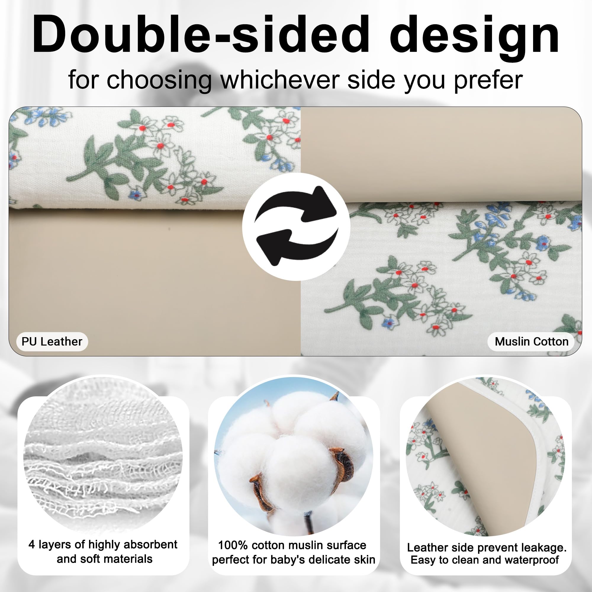 PHOEBUS BABY changing pad large 19.7x25.6 inch size for cribs and tables.