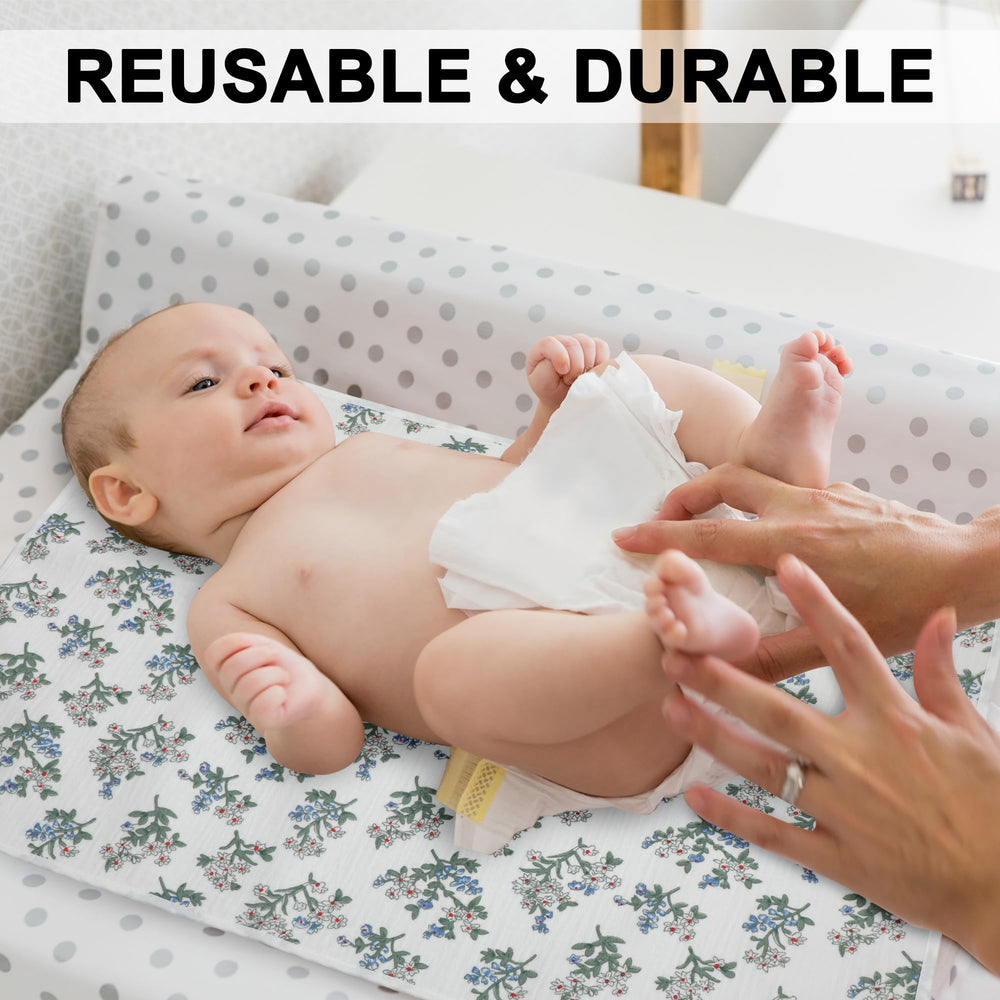 PHOEBUS BABY changing pad leather back waterproof surface for easy cleanup.