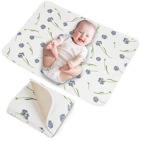 PHOEBUS BABY changing pad with leather back provides waterproof protection for travel changes.