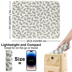 PHOEBUS BABY changing pad leather side offers waterproof protection with quick wipe cleanup