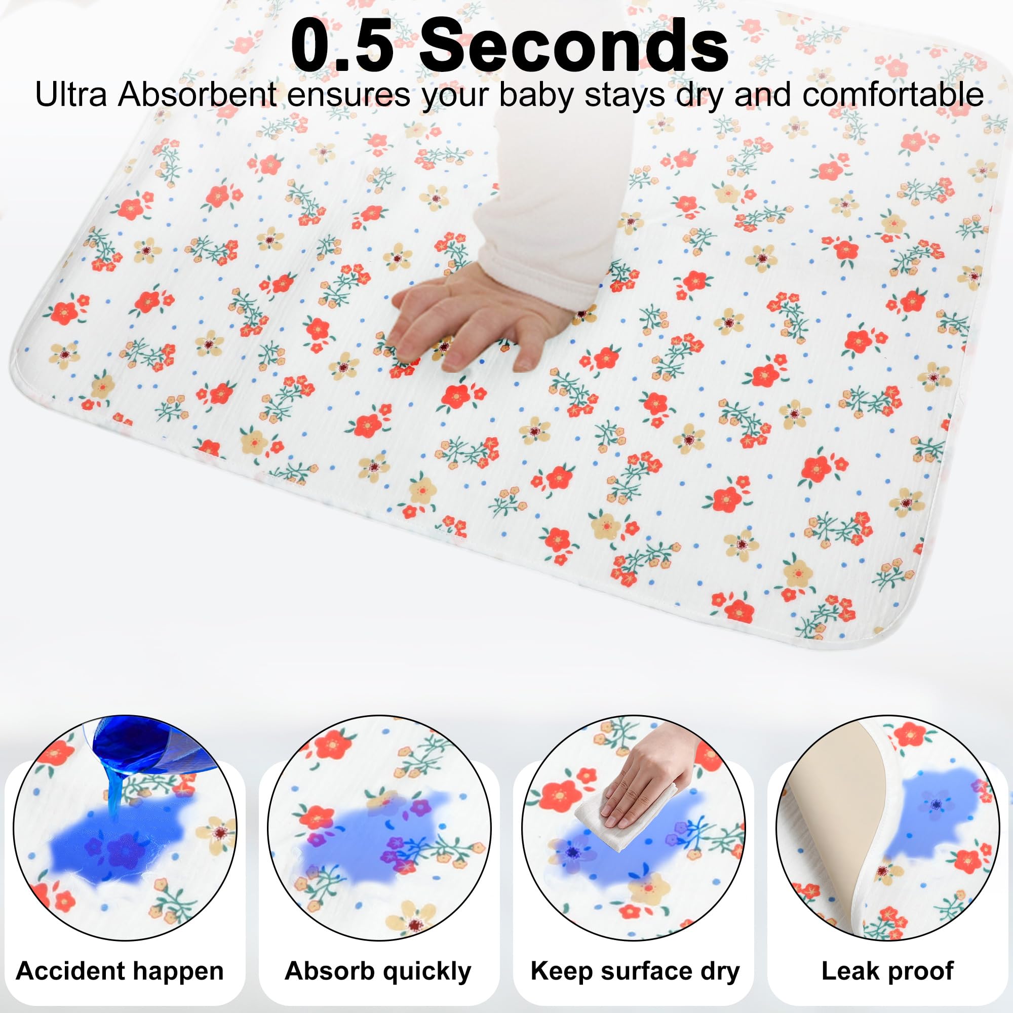 PHOEBUS BABY changing pad muslin cotton close-up of soft fabric