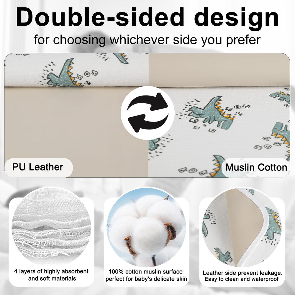 PHOEBUS BABY changing pad muslin top offers gentle skin contact