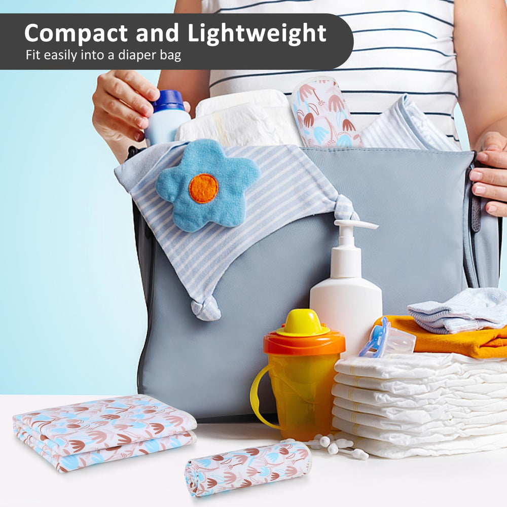 PHOEBUS BABY changing pad portable design fits in a diaper bag for travel.