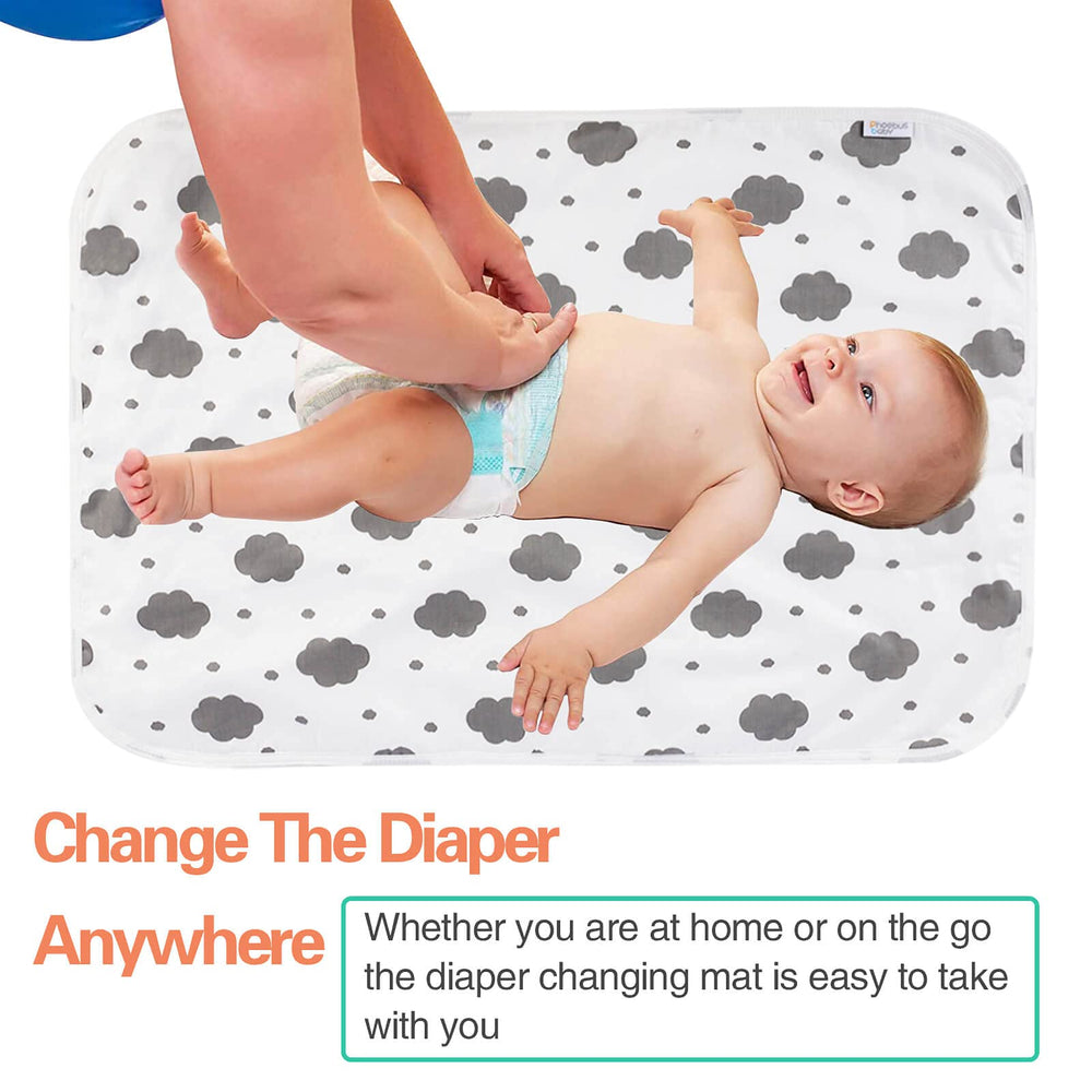 PHOEBUS BABY changing pad is portable and folds for travel