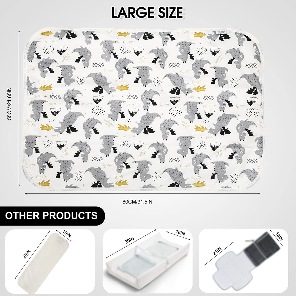 PHOEBUS BABY changing pad rolled for travel, compact and portable.