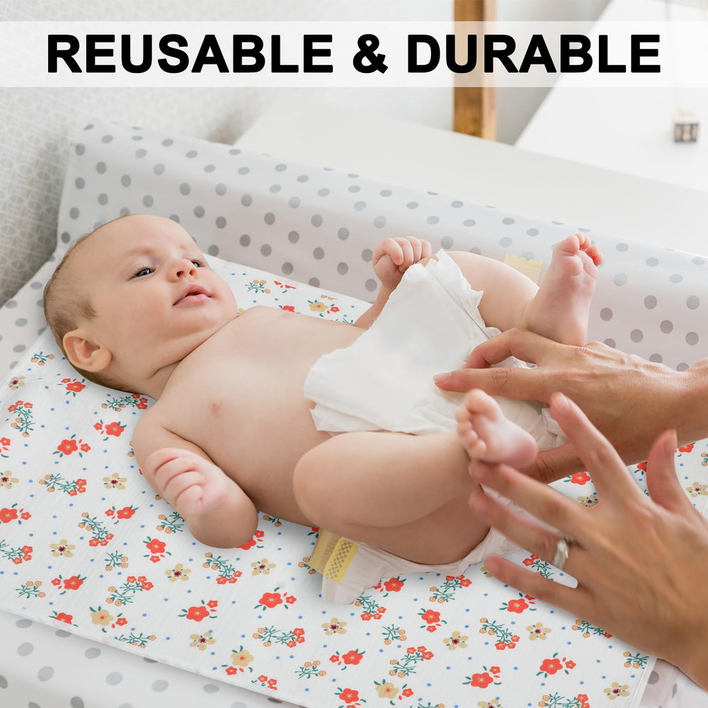 PHOEBUS BABY changing pad side view showing waterproof PU leather back
