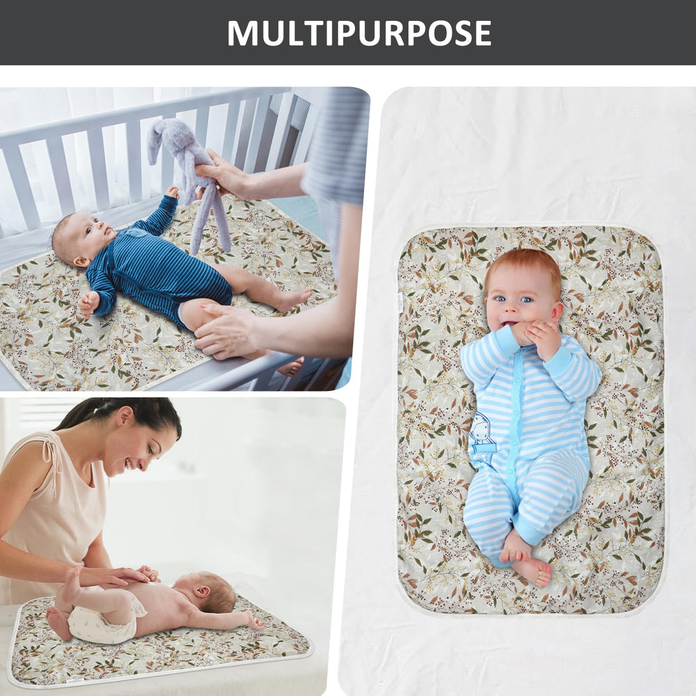PHOEBUS BABY changing pad bottom features waterproof EVA for mess containment.