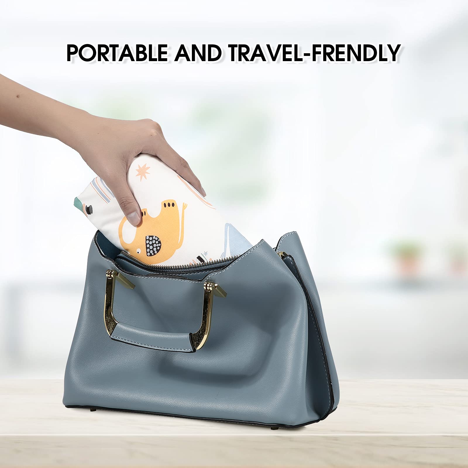 PHOEBUS BABY changing pad travel bag fit indicates convenient packing for trips.