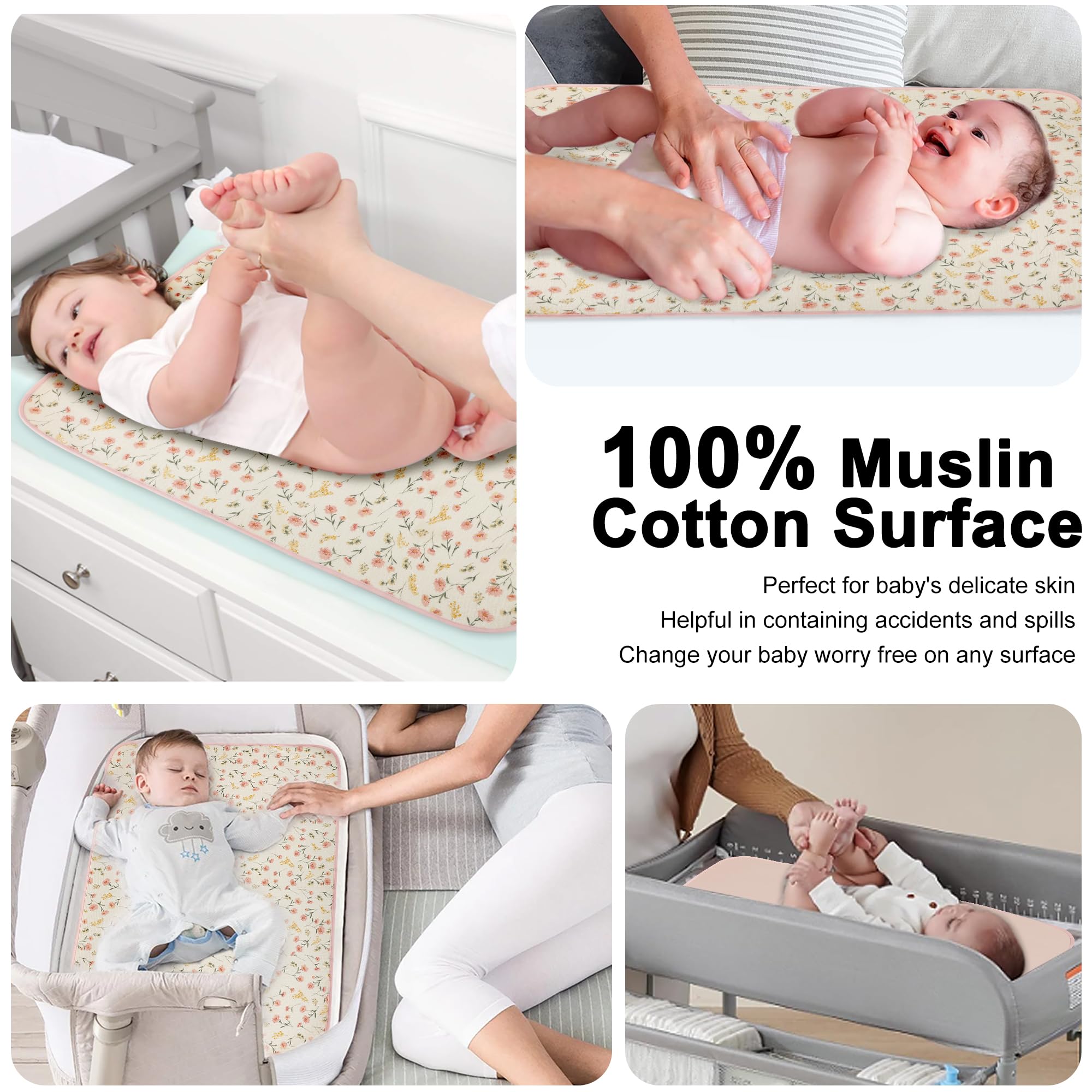 PHOEBUS BABY changing pad travel setup on stroller or crib for busy parents.