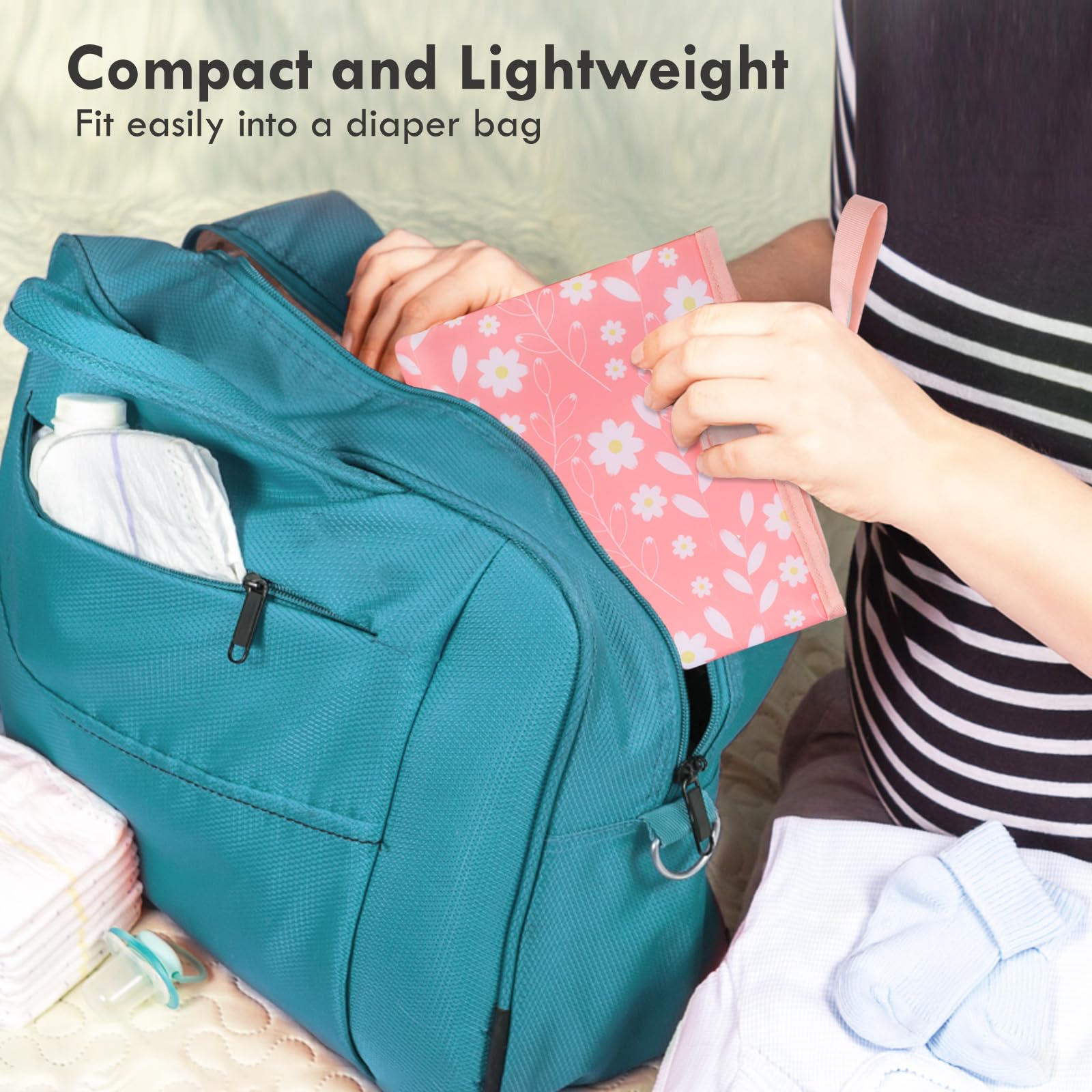 PHOEBUS BABY waterproof oxford exterior keeps changes tidy outdoors.