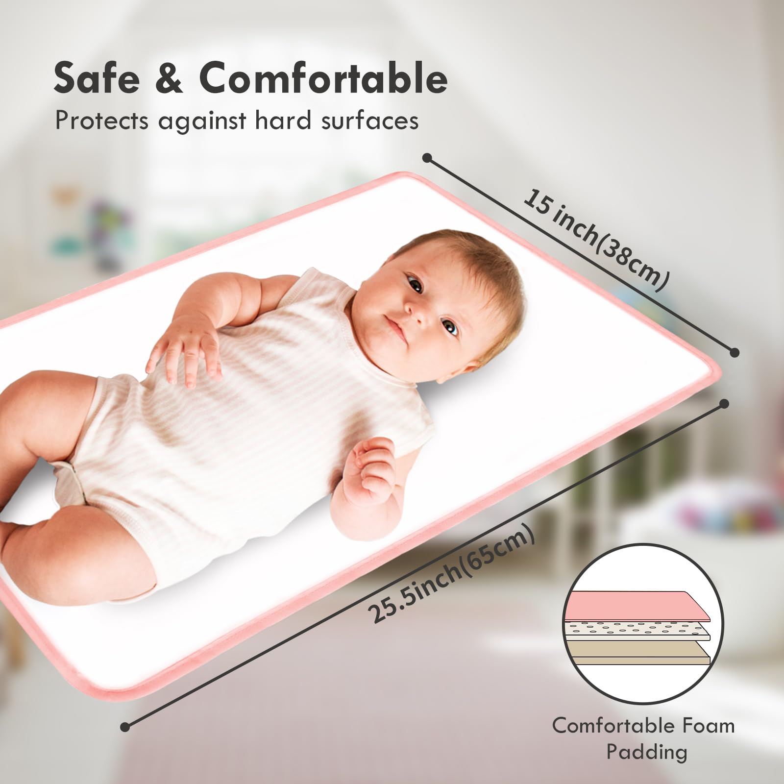 PHOEBUS BABY changing pad with wrist strap for hands free travel.