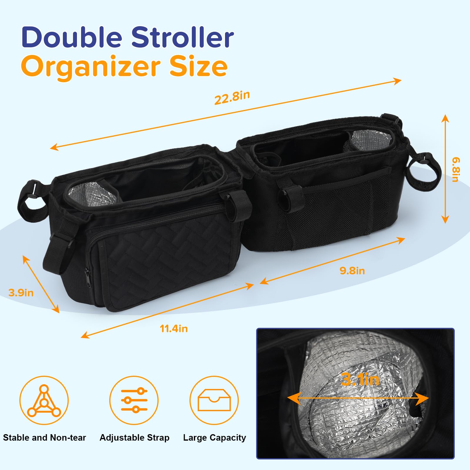 PHOEBUS BABY universal fit for BOB Duallie, City Mini GT2, Jeep doubles