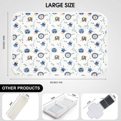 PHOEBUS BABY dimensions 21-58 x 31-5 inches for full coverage.