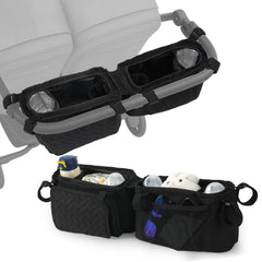 PHOEBUS BABY double stroller caddy organizer keeps essentials within reach on walks