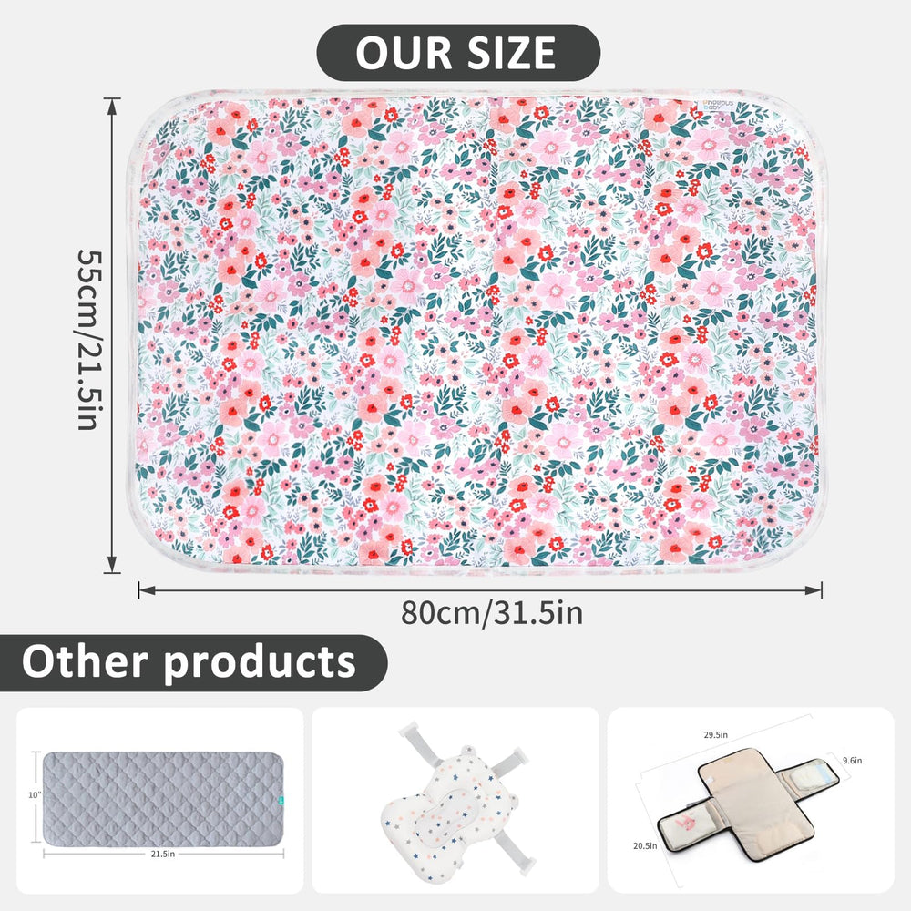 PHOEBUS BABY easy wipe-clean action illustrates fast mess cleanup after diaper changes.