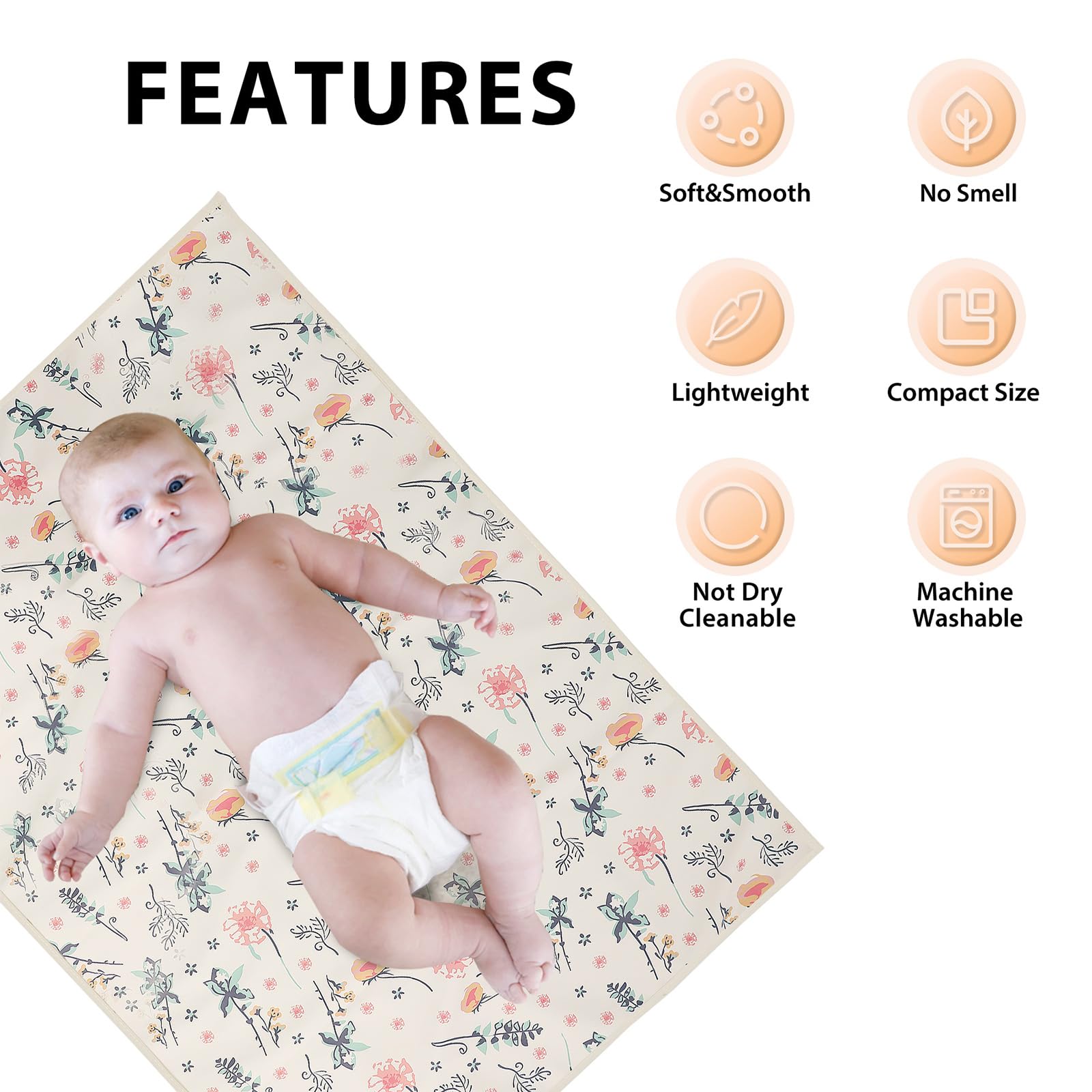 Phoebus Baby floral pattern adds cheerful style while staying practical.