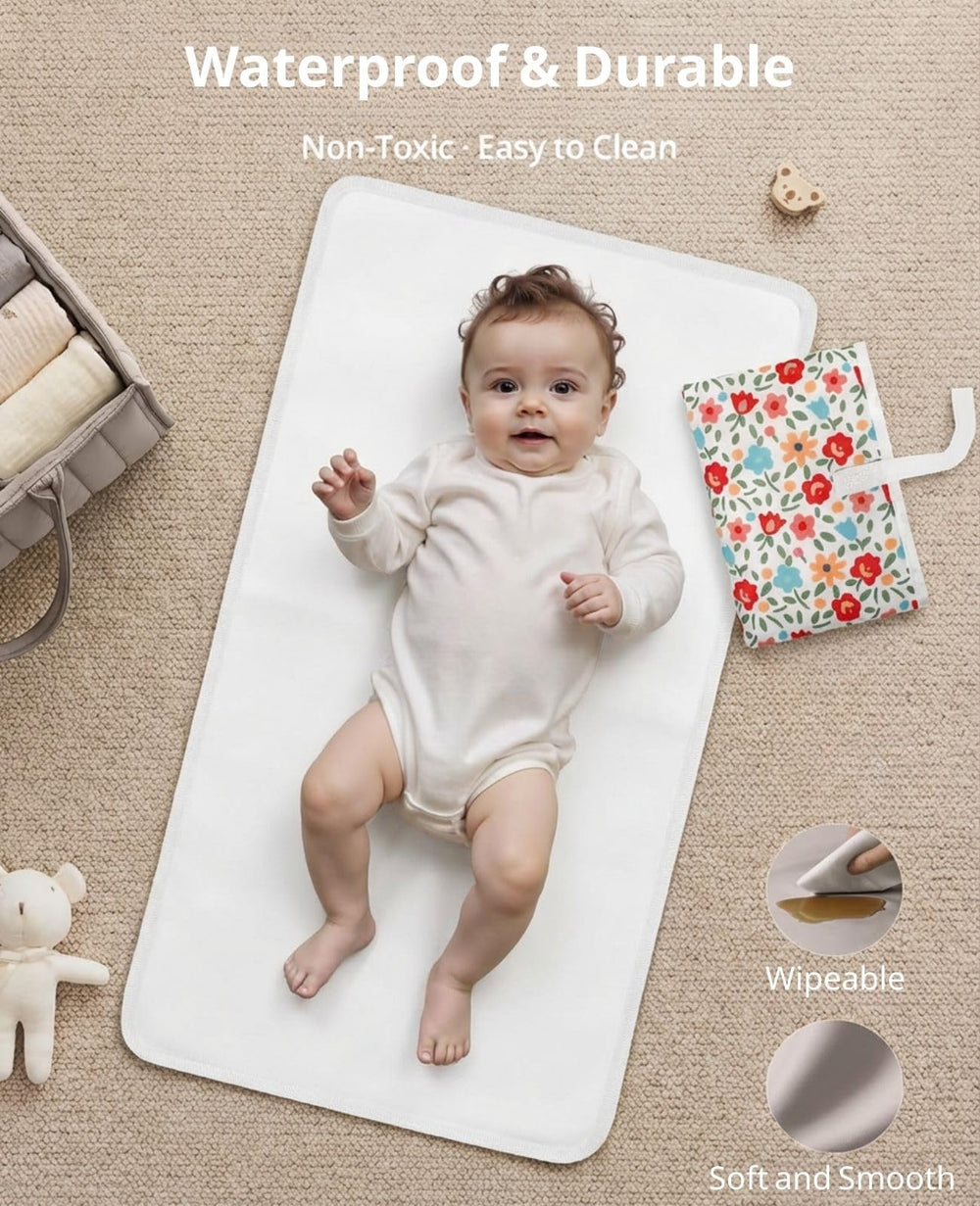 PHOEBUS BABY foldable compact clutch—fits neatly in a diaper bag.