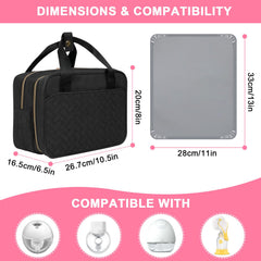 PHOEBUS BABY bag shows multiple pockets for pumps and accessories